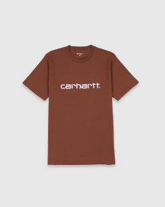 Carhartt WIP Script T-Shirt Tamarind/White