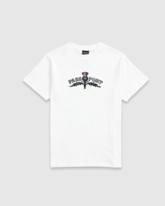 Passport Thistle Embroidery T-Shirt White