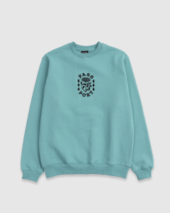 Passport Fountain Embroidery Sweater Washed Teal