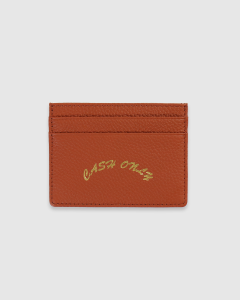 Cash Only Leather Wallet Tan