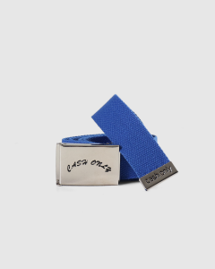 Cash Only Logo Web Belt Blue