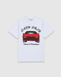 Cash Only Car T-Shirt White