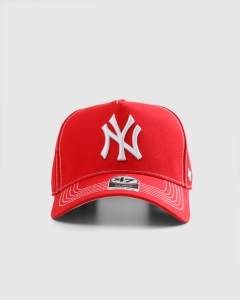 47 Brand New York Yankees Contrast Stitch MVP DT Strapback Red