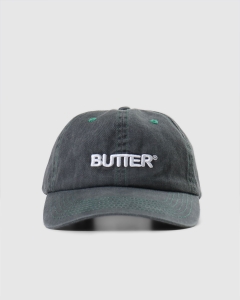 Butter Goods Rounded Logo 6 Panel Washed Black/Green