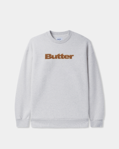 Butter Goods Felt Logo Applique Crewneck Ash Grey