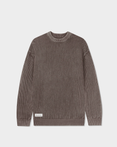 Butter Goods Washed Knitted Sweater Washed Brown