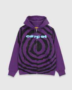 Carpet Spiral Zip-Up Hood Purple