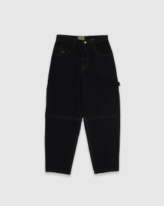 Pangea Jeans Leaf Logo Carpenter Zip Off Pants Black/Olive