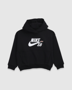 Nike NSW Icon Fleece Youth PO Hood Black/White
