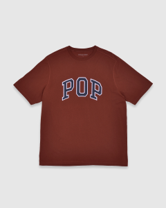Pop Trading Arch T-Shirt Fired Brick/Navy