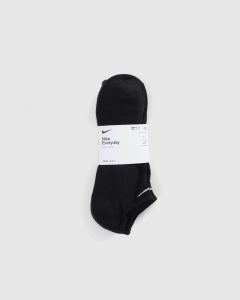 Nike Everyday Cushioned No-Show Socks 3Pk Black/White