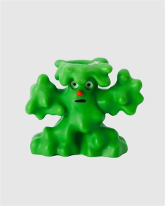 Cawcow Candle Boy Standing Dark Green