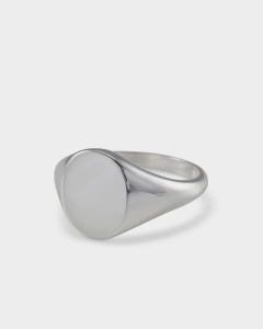 Shamone Costello Oval Signet Ring 12x10mm Sterling Silver