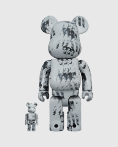 Medicom Toy Be@rbrick BB Warhol Elvis Collectible Figurine Set Grey