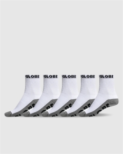 Globe Youth Quarter Socks 5Pk White/Grey