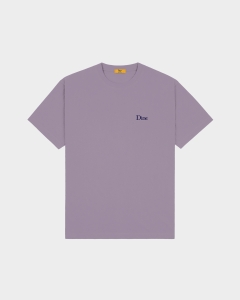 Dime Classic Small Logo T-Shirt Plum Grey