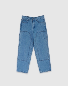 Fast Times Brody Double Knee Jean Mid Blue