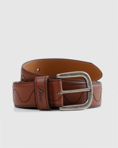 Dime Desert Leather Belt Brown
