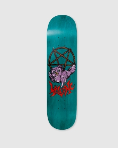 Welcome Lil Owl Deck Teal Stain