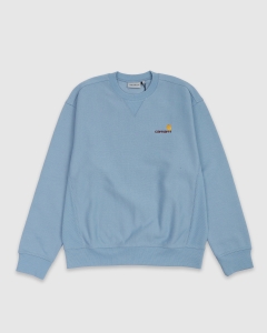 Carhartt WIP American Script Crew Frosted Blue