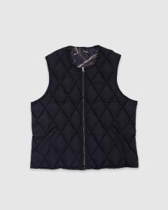 Xlarge Quilted Nylon Vest Black/Camo