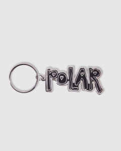 Polar Heart Logo Key Chain Black