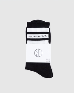Polar Fat Stripe Rib Socks Black