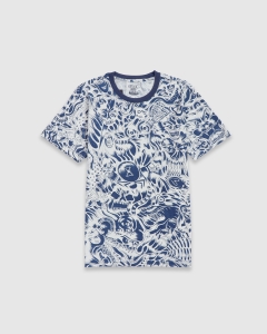 Baker Nightmare All Over Print T-Shirt Blue/White