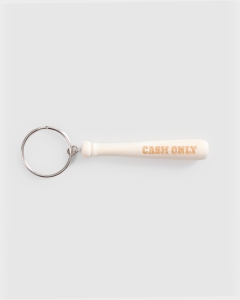Cash Only Baseball Key Chain Pine