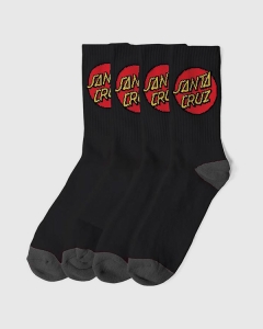 Santa Cruz Classic Dot Socks 4pk Black