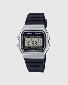 Casio Digital Vintage Watch Silver/Black F91WM-7A