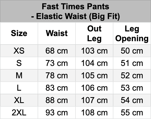 Fast Times Big Fit Elastic Waist Pants