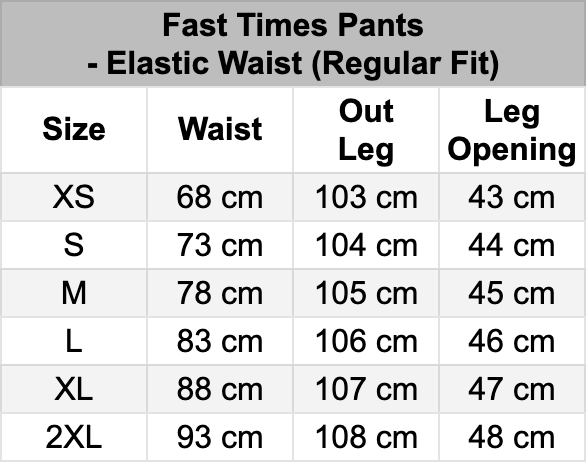 Fast Times Elastic Waist Regular Fit Pants
