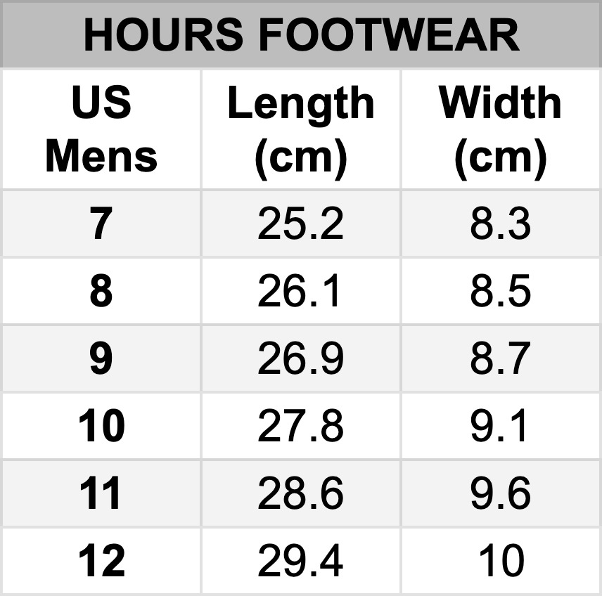 Hours Footwear