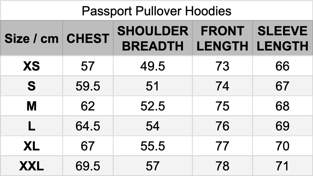 Passport Pullover Hoodies