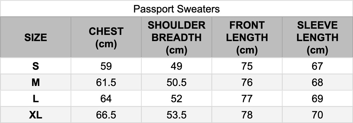 Passport Sweaters