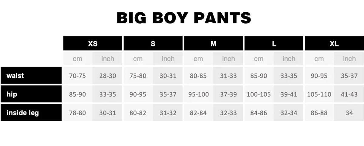 [SIZE GUIDE] Polar Big Boy Pants