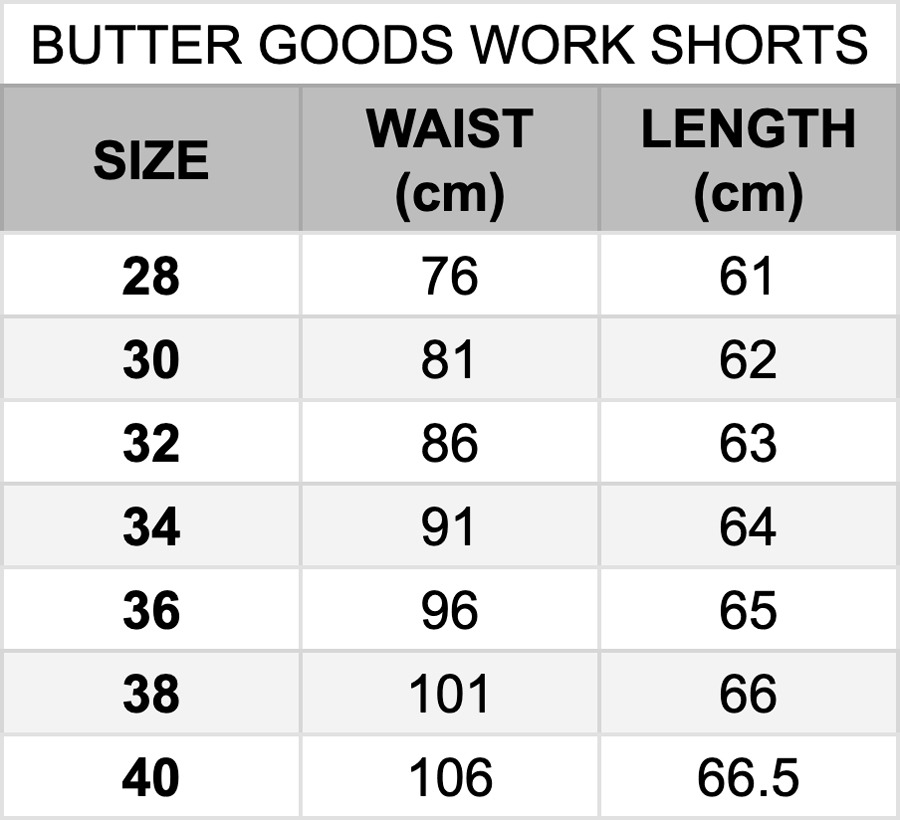 Butter Work Shorts